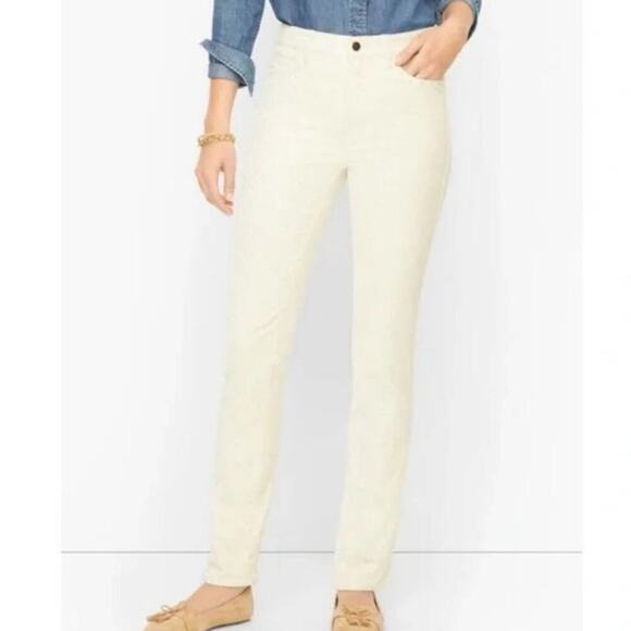 Talbots Velveteen Straight Leg super soft velvet can and gold polka dots Size 16 - Picture 1 of 12